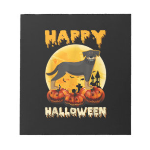 rottweiler happy halloween dog scary moon costumes notepad