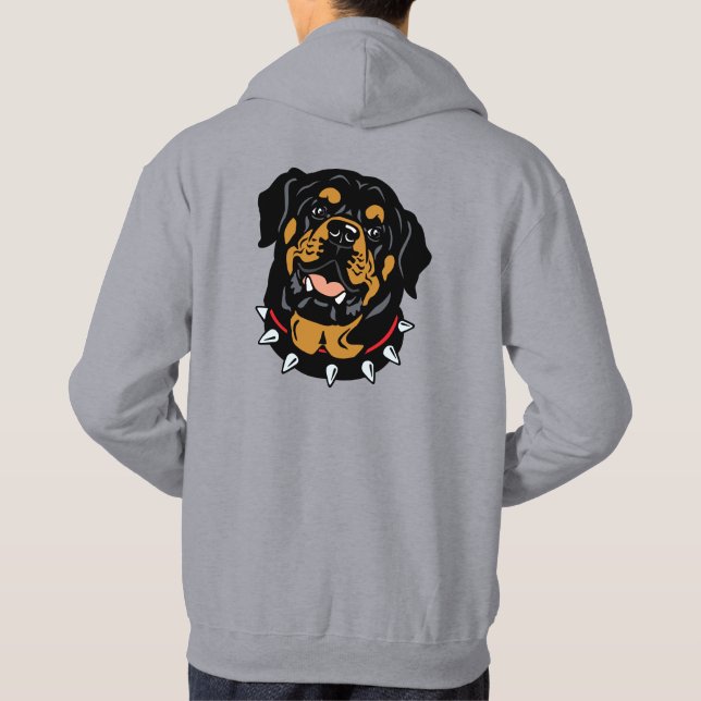 rottweiler head hoodie (Back)