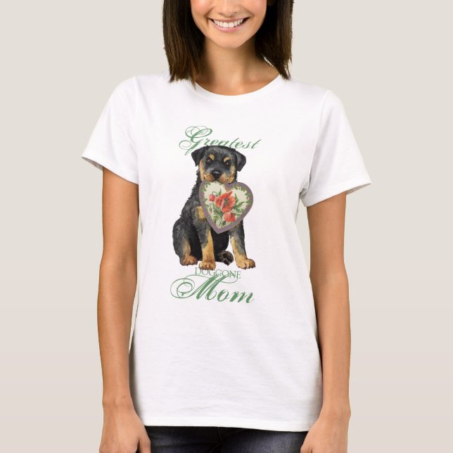 Rottweiler Heart Mum T-Shirt (Front)