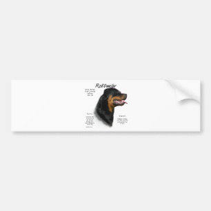 Rottweiler History Design Bumper Sticker