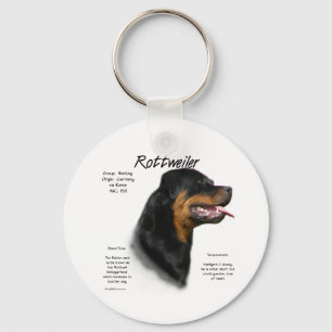 Rottweiler History Design Key Ring