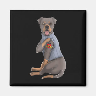 Rottweiler I Love Mum Tattoo Dog Funny Mothers Day Magnet