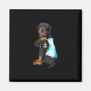 Rottweiler I Love Mum Tattoo Magnet