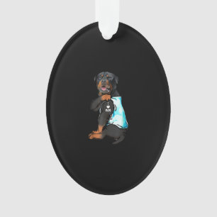 Rottweiler I Love Mum Tattoo Ornament