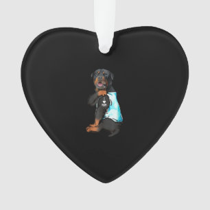 Rottweiler I Love Mum Tattoo Ornament