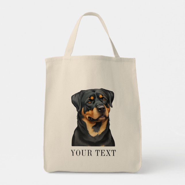 Rottweiler Illustration Doggy bag Love Fun Gift (Back)