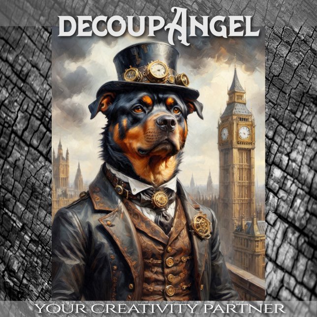 Rottweiler in London - Decoupage - Tissue Paper (Creator Uploaded)