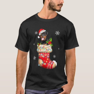Rottweiler In Socks Christmas Dog Lovers Xmas T-Shirt