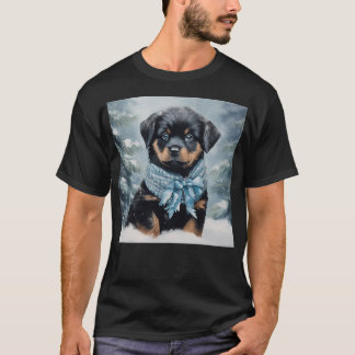 Rottweiler In Winter T-Shirt