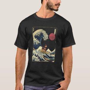 Rottweiler Japanese Kanagawa Wave  Surf Dog 1 T-Shirt