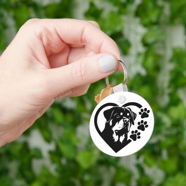 Rottweiler Key Ring (Hand)