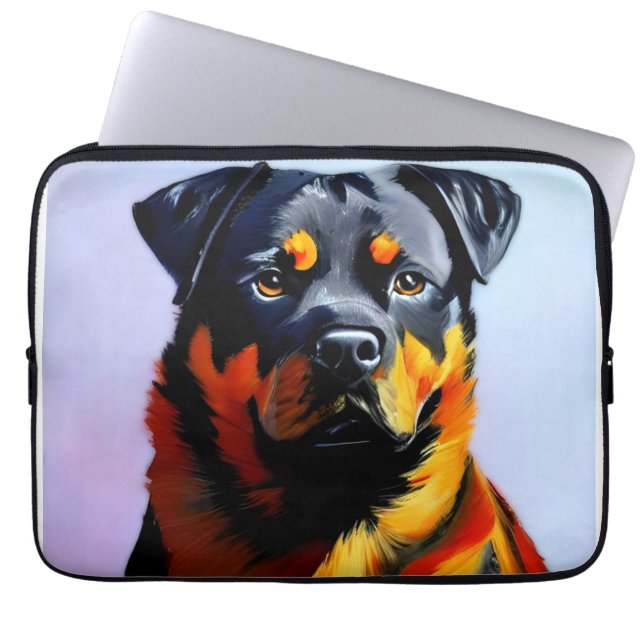 Rottweiler Laptop Sleeve (Front)