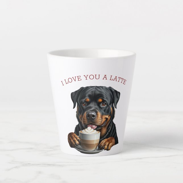 Rottweiler Latte Mug (Front)