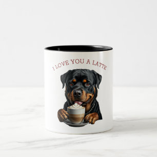 Rottweiler Latte Two-Tone Coffee Mug