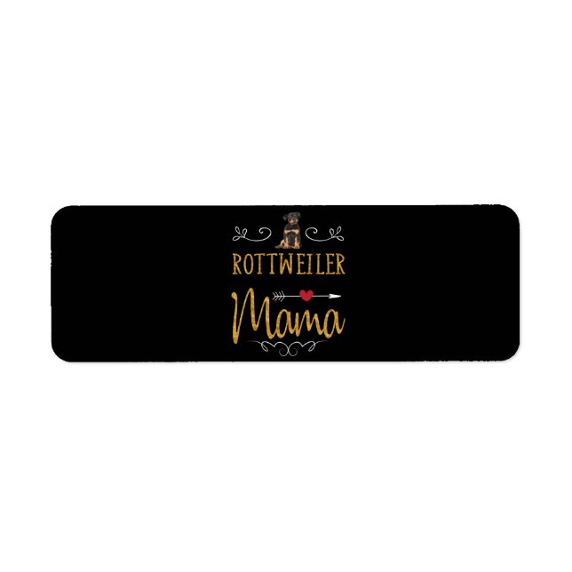 Rottweiler love mama return address label (Front)