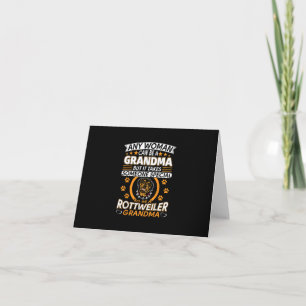 rottweiler lover grandma best gift idea rottweiler thank you card