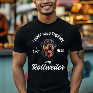Rottweiler Lover Therapy Quote T-Shirt