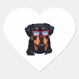 Rottweiler Lovers Gifts Heart Sticker