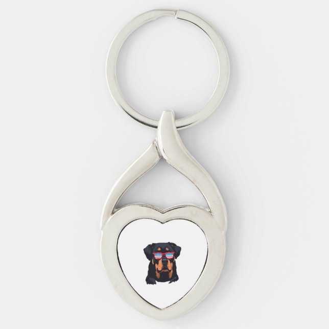 Rottweiler Lovers Gifts Key Ring (Front)