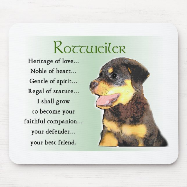 Rottweiler Lovers Gifts Mouse Pad (Front)