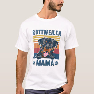 Rottweiler Mama Mother Retro Gifts Dog Mom T-Shirt