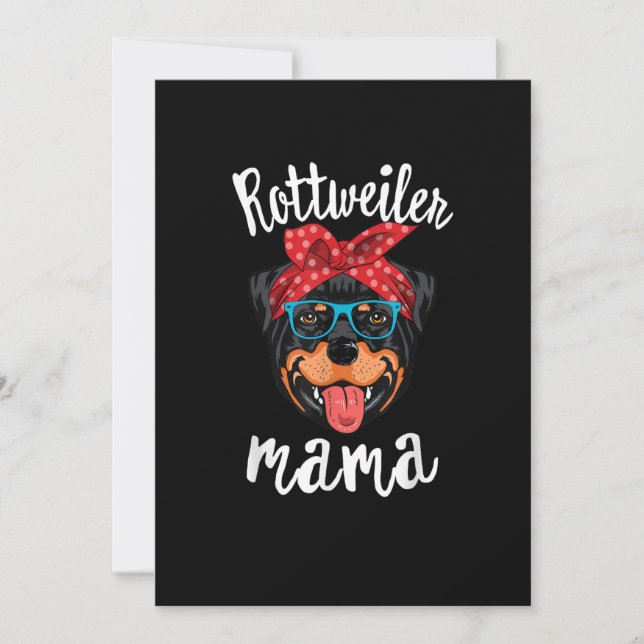 rottweiler mama puppy mum dog mama lover gift announcement (Front)
