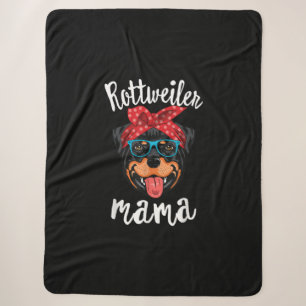 rottweiler mama puppy mum dog mama lover gift sherpa blanket