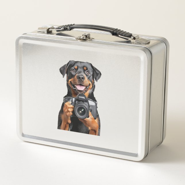 Rottweiler   metal lunch box (Front)
