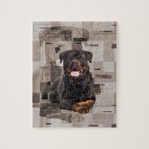 Rottweiler - Metzgerhund Digital Art Jigsaw Puzzle
