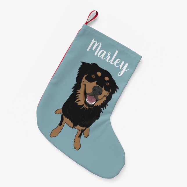 Rottweiler Mix Christmas   Small Christmas Stocking (Front (Hanging))