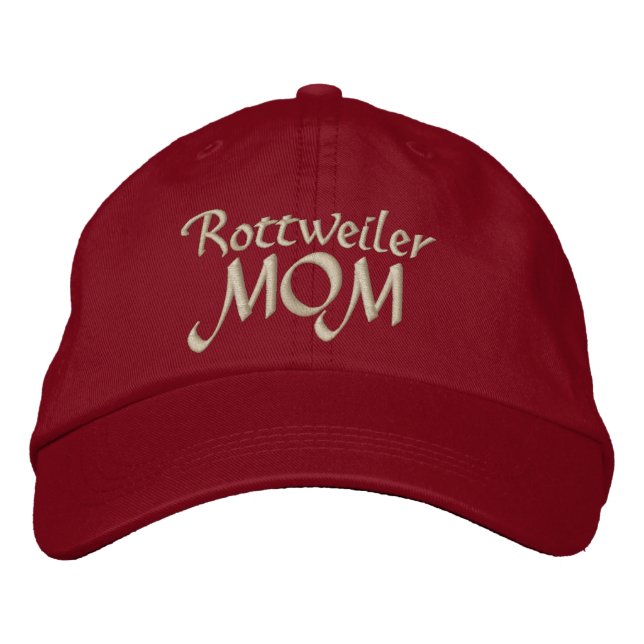 Rottweiler, MOM Embroidered Hat (Front)