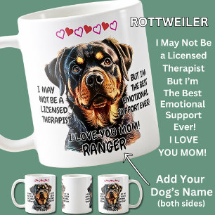 Rottweiler Mug,  Add Dog's Name, Can Change Text Coffee Mug