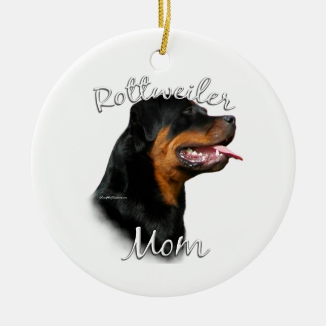 Rottweiler Mum 2 Ceramic Ornament (Front)