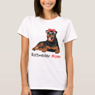 Rottweiler Mum Bandanna Womens Rottweiler Dog T-Shirt