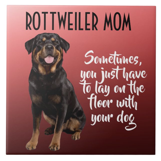 Rottweiler Mum Ceramic Tile (Front)