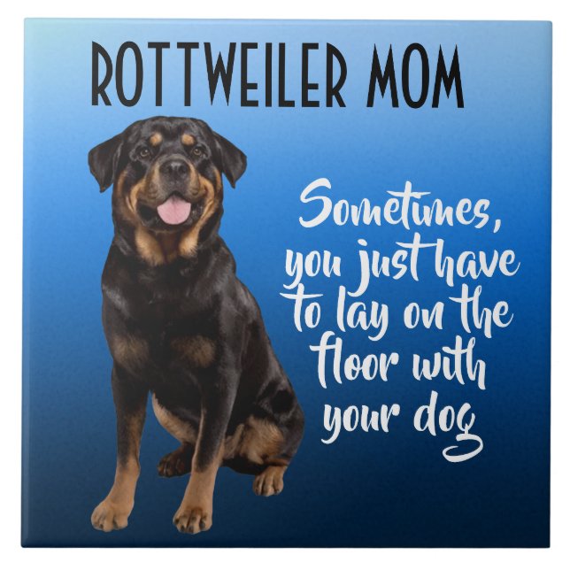 Rottweiler Mum Ceramic Tile (Front)