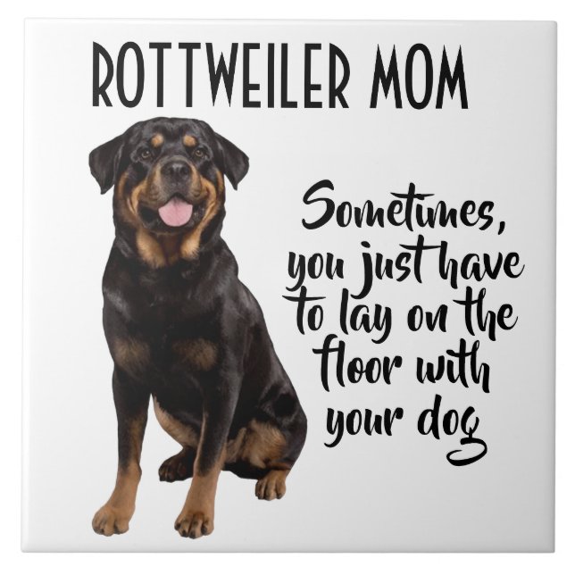 Rottweiler Mum Ceramic Tile (Front)