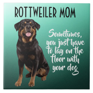 Rottweiler Mum Ceramic Tile