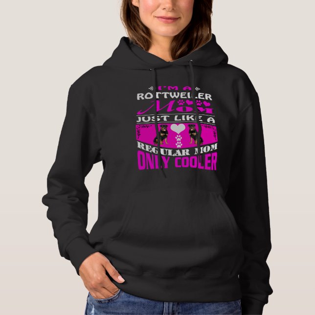 Rottweiler Mum Hoodie Funny Dog Mama Birthday Gift (Front)