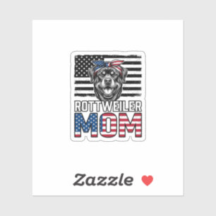 Rottweiler Mum Patriotic Vintage Dog Shirt Design_