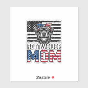 Rottweiler Mum Patriotic Vintage Dog Shirt Design_