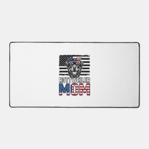 Rottweiler Mum Patriotic Vintage Dog Shirt Design_ Desk Mat