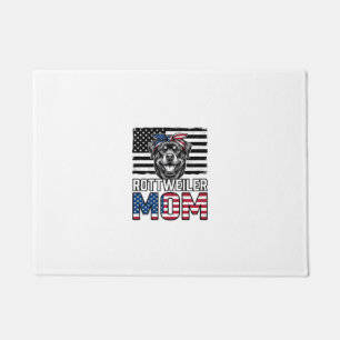 Rottweiler Mum Patriotic Vintage Dog Shirt Design_ Doormat