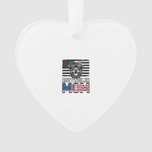Rottweiler Mum Patriotic Vintage Dog Shirt Design_ Ornament