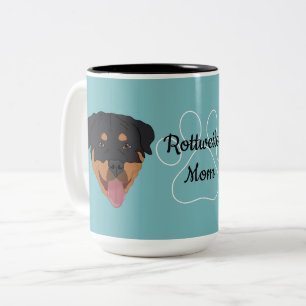 Rottweiler Mum Two-Tone Coffee Mug