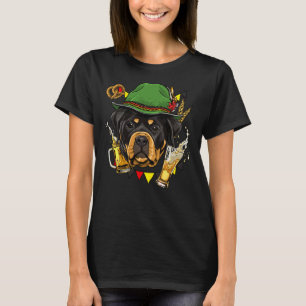 Rottweiler Oktoberfest Dog Lederhosen German Beer T-Shirt