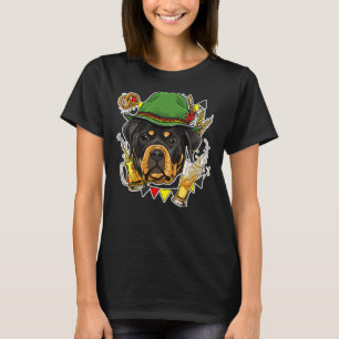 Rottweiler Oktoberfest Dog Lederhosen T-Shirt