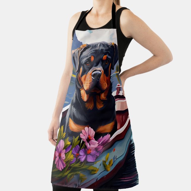 Rottweiler on a Paddle: A Scenic Adventure Apron (Insitu)
