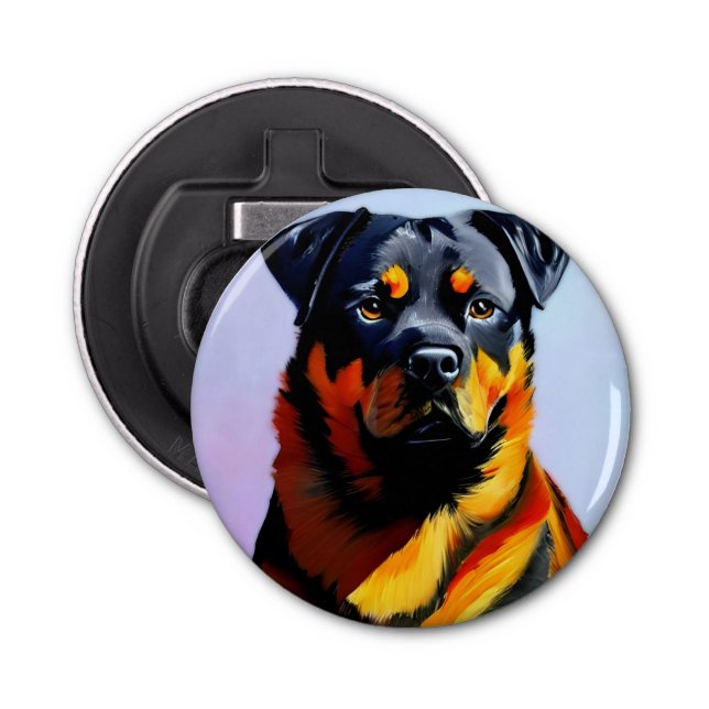 Rottweiler painting bottle opener (Front)