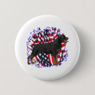 Rottweiler Patriot 6 Cm Round Badge